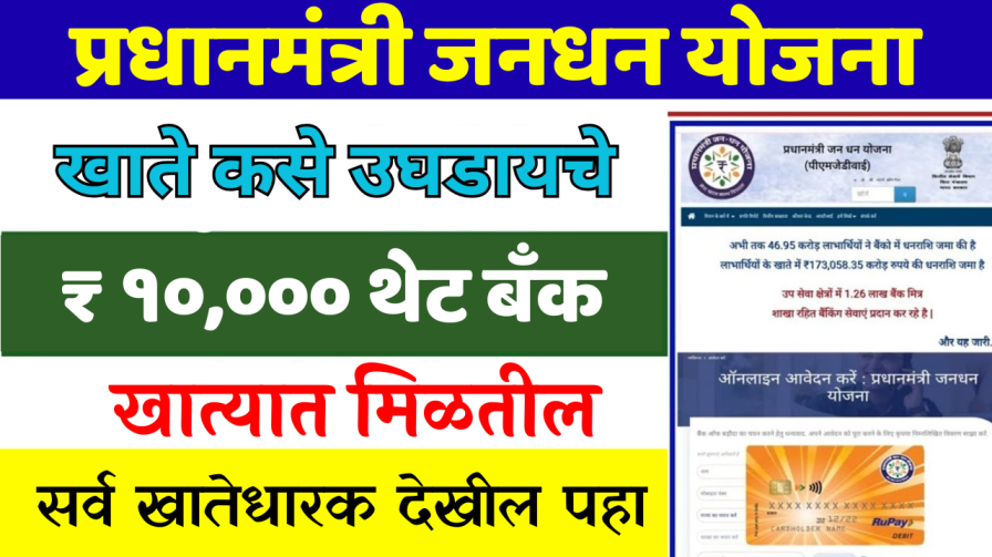 प्रधानमंत्री जन धन योजना: 10,000 ची सुविधा आणि बरेच काही!
