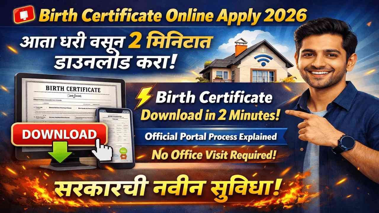 घरी बसून बर्थ सर्टिफिकेट काढा 2025: सोपी ऑनलाइन प्रक्रिया