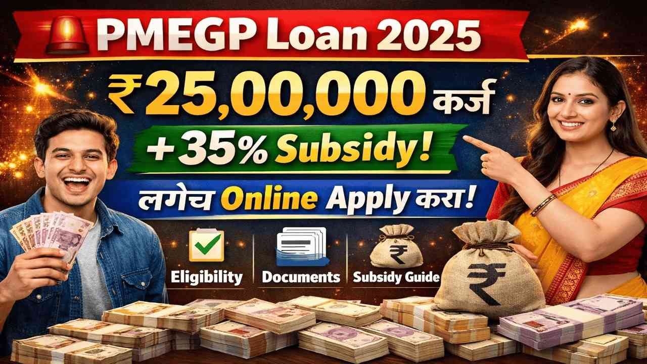 PMEGP लोन 2025: कमी व्याजदरात २५ लाखांपर्यंत कर्ज मिळवा, ३५% अनुदान फक्त तुमच्यासाठी!