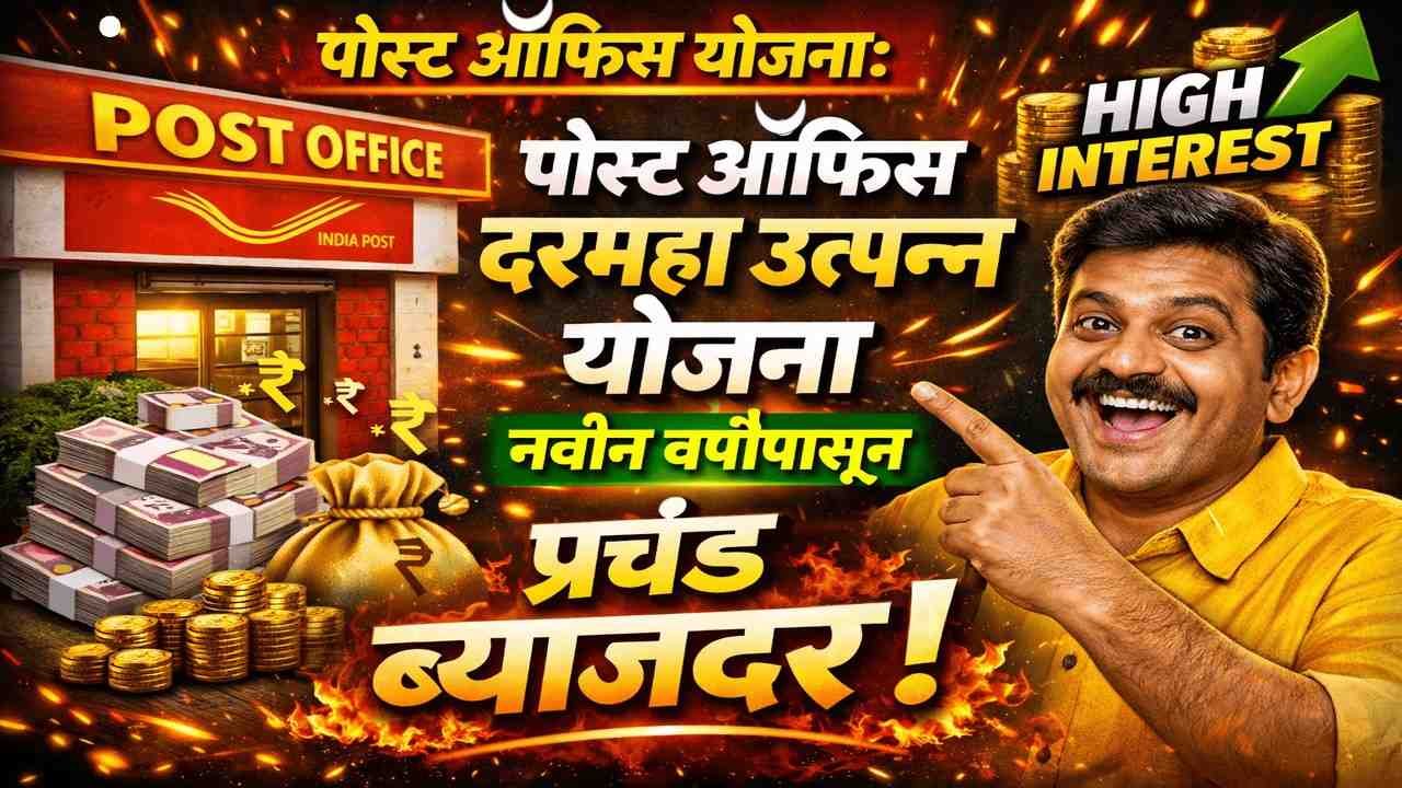पोस्ट ऑफिस योजना: पोस्ट ऑफिस दरमहा उत्पन्न योजना, नवीन वर्षापासून प्रचंड व्याजदर