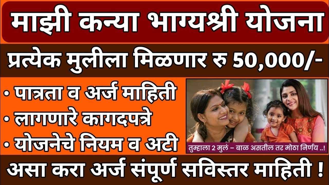 माझी कन्या भाग्यश्री योजना: प्रत्येक मुलीला थेट ₹50,000 – पालकांसाठी सुवर्णसंधी!