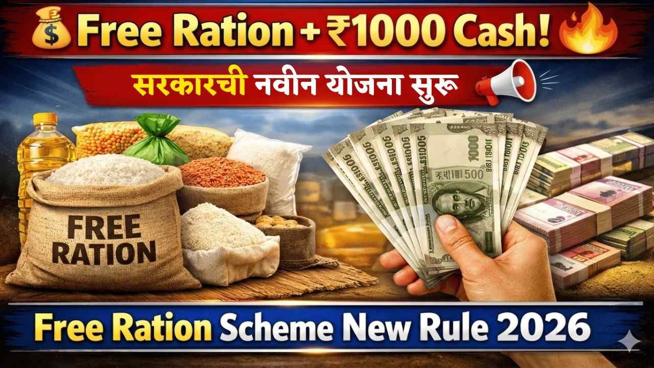 मोफत रेशनसोबत दरमहा ₹1000 रुपये मिळणार, सरकारने घोषणा केली । Free Ration Yojana