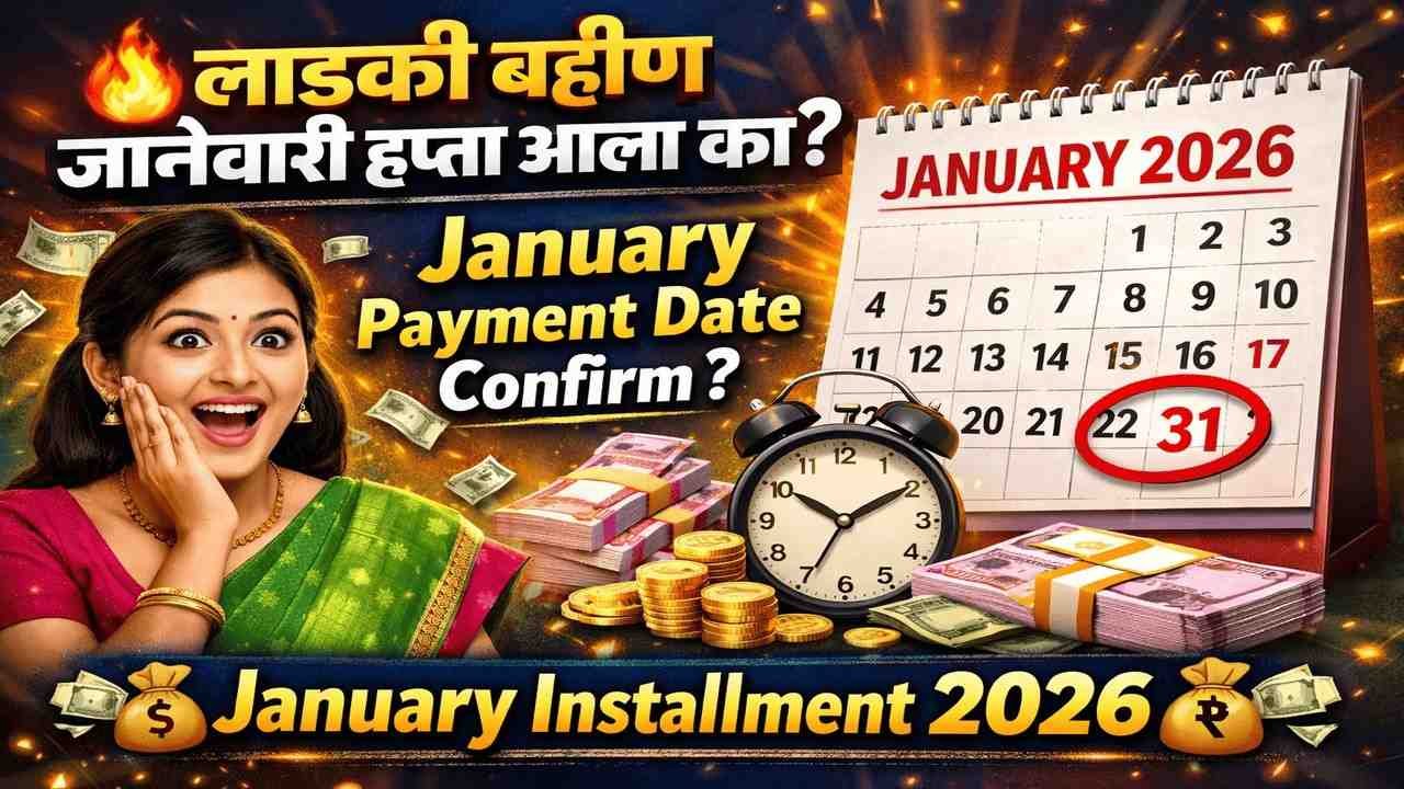 लाडकी बहीण जानेवारी हाफ्ता कधी जमा होणार | लाडकी बहीण जानेवारीच्या हप्त्याची तारीख 2026