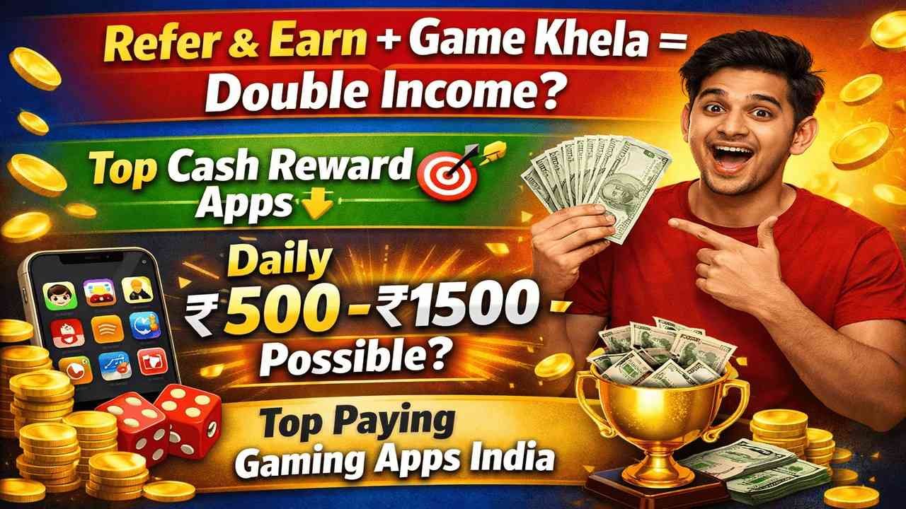 Refer & Earn + Game Khela = Double Income? Top Cash Reward Apps