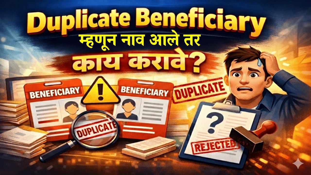 Duplicate Beneficiary म्हणून नाव आले तर काय करावे?