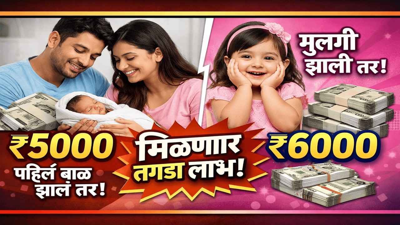 पहिल्या बाळाच्या जन्मावर ५०००, दुसऱ्यावेळी मुलगी झाली तर मिळतील ६ हजार रुपये, असा करा अर्ज