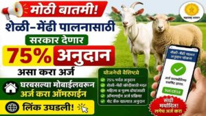 मोठी बातमी! शेळी-मेंढी पालनासाठी सरकार देणार ७५% अनुदान; असा करा मोबाईलवरून अर्ज!